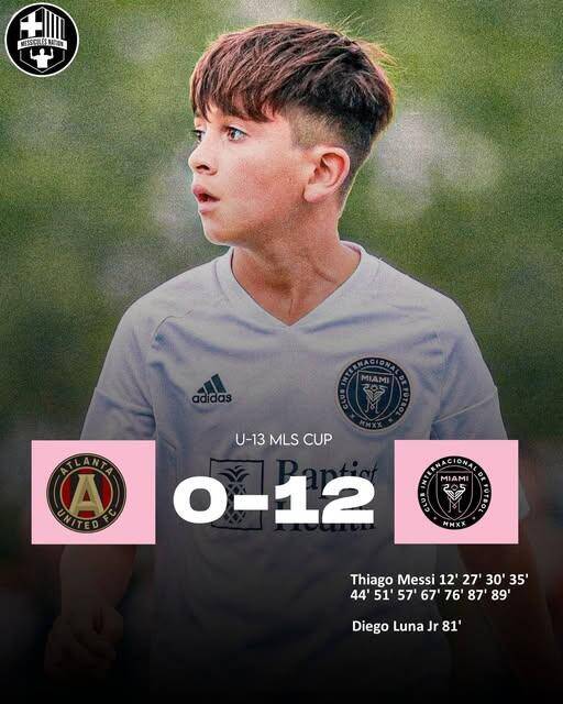  假新聞！梅西兒子U13比賽單場1人轟11球，多家媒體報道后刪除新聞