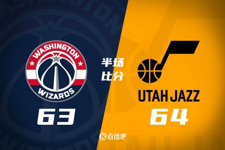  狀元之爭！半場戰(zhàn)報：奇才63-64落后爵士 薩爾20分&塞克斯頓16分