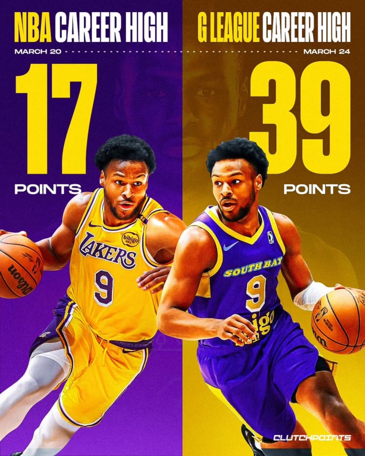  在進(jìn)步！布朗尼一周內(nèi)先后創(chuàng)下個(gè)人NBA和G聯(lián)盟單場(chǎng)得分新紀(jì)錄