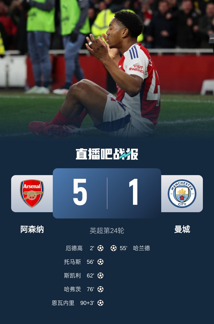  硬氣槍手無(wú)畏強(qiáng)敵！阿森納本賽季5-1碾壓曼城，3-0完勝皇馬