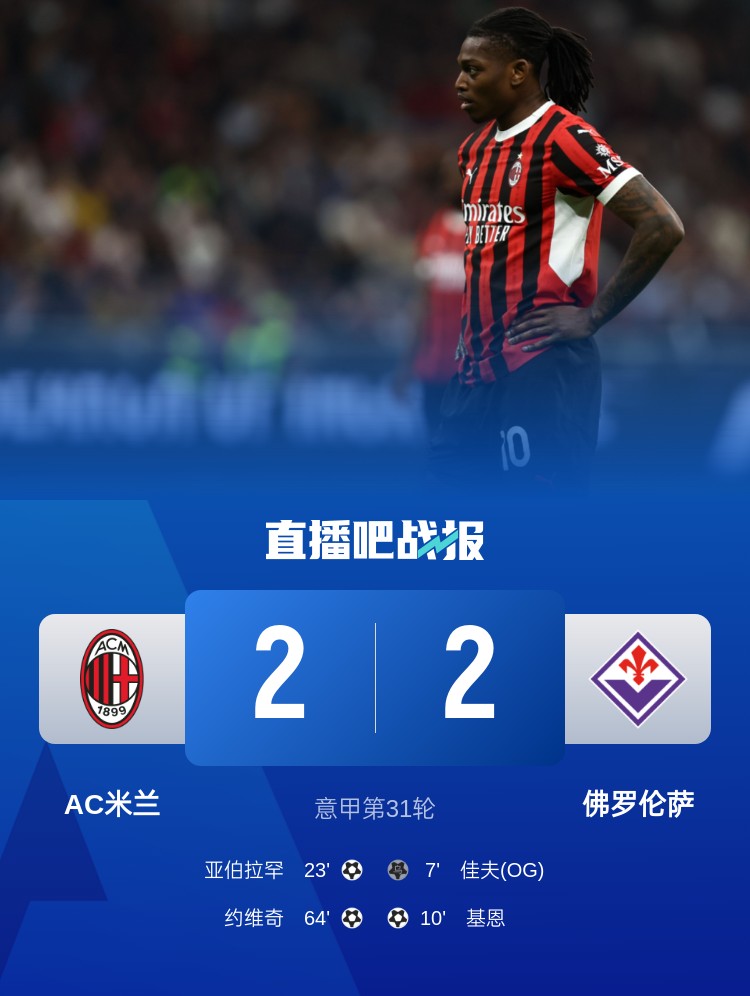  孔塞桑上任后米蘭有13場比賽先丟球落后，最終戰(zhàn)績?yōu)?勝1平6負(fù)