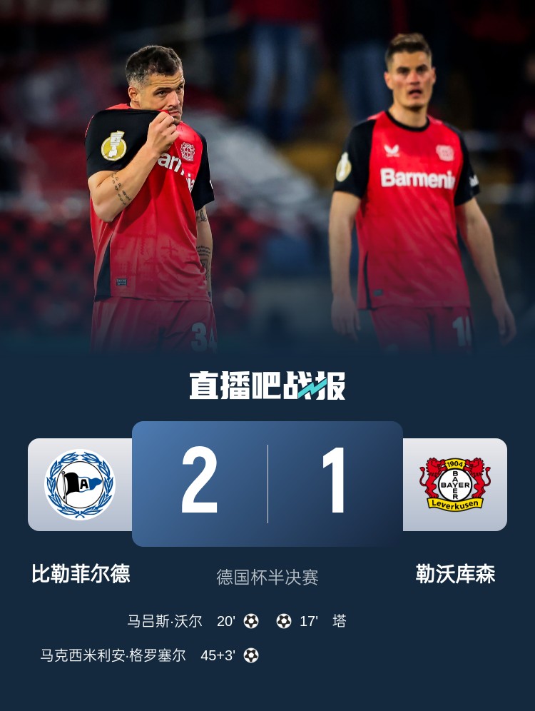  比勒菲爾德是史上第4支晉級德國杯決賽的德丙球隊，此前3隊未奪冠
